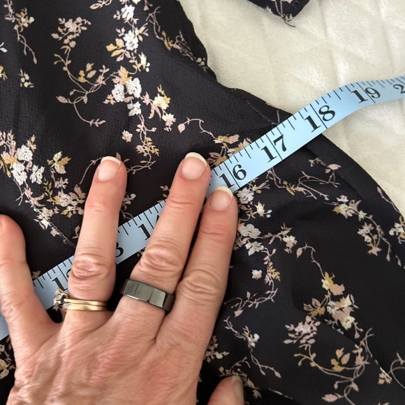 A.P.C. Black Floral Long Sleeve Dress - Picture 5 of 9